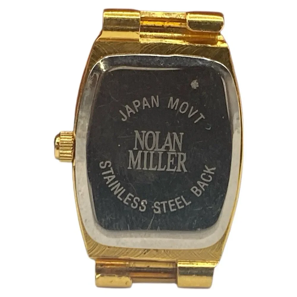 Nolan Miller Women’s Watch Gold Tone Rhinestones New Battery No Band